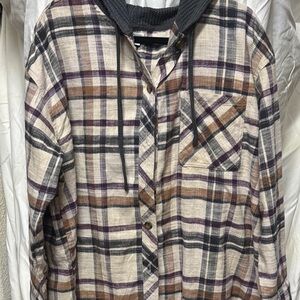 Maurices Cream and Brown Sweatshirt Cozy Casual Top